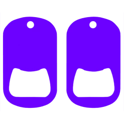 BarProducts.com PRODUCT DESIGNER Kolorcoat™ Dog Tag Opener - Purple