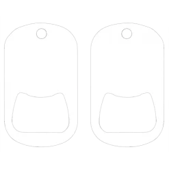 BarProducts.com Kolorcoat™ Dog Tag Opener - White PRODUCT DESIGNER