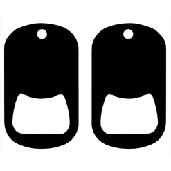 BarProducts.com Kolorcoat™ Dog Tag Opener - Black PRODUCT DESIGNER