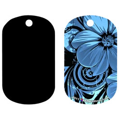 BarProducts.com Kolorcoat™ Dog Tag - Vector Flowers Custom Novelties