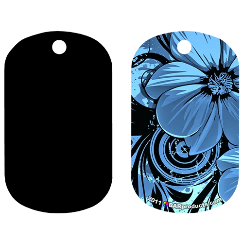 dt-_0000s_0021_vector-flowers_2.png BarProducts.com Kolorcoat™ Dog Tag - Vector Flowers Custom Novelties