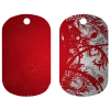 BarProducts.com Kolorcoat™ Dog Tag - Red And Gray Grunge