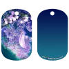 BarProducts.com Kolorcoat™ Dog Tag - Purple And Blue Flowers Custom Novelties