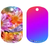 BarProducts.com Kolorcoat™ Dog Tag - Colorful Flowers Custom Novelties