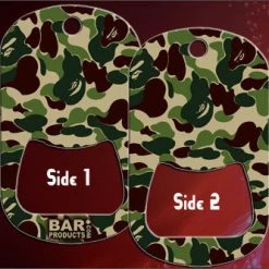 BarProducts.com Dog Tag Bottle Opener - Cool Green Camo