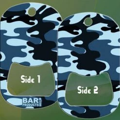 BarProducts.com HOME BAR & GIFTS Dog Tag Bottle Opener - Blue Camo