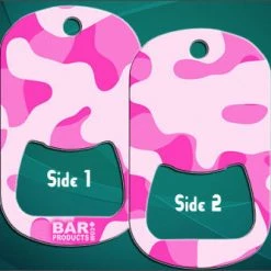 BarProducts.com Dog Tag Bottle Opener - Pink Camo HOME BAR & GIFTS