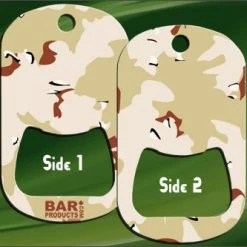 BarProducts.com HOME BAR & GIFTS Dog Tag Bottle Opener - Tan Camo