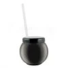 BarProducts.com BarConic® Black Fishbowl Plastic Drinkware - 20 Ounce - With Lid And Straw
