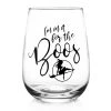 BarProducts.com BAR SUPPLIES HALLOWEEN BOOS - Stemless Wine Glass (17oz)