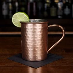 BarProducts.com BAR SUPPLIES Copper Plated Hammered Moscow Mule Classic - 18oz