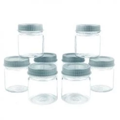 BarProducts.com Mini Mason Jars - W/ Lids - Plastic 2.5 Oz. - Pack Of 8 BAR SUPPLIES