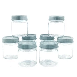 dw-pl-mmason-250.jpg BarProducts.com Mini Mason Jars - W/ Lids - Plastic 2.5 Oz. - Pack Of 8 BAR SUPPLIES