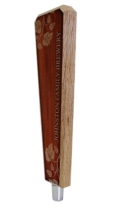 elegant-brewery-wood-beer-tap-handle-10in_web_angle.jpg BarProducts Handcrafted Woodshop Made In The USA Oak Wood Beer Tap Handle - Flared Shape - Elegant Cherry Wood