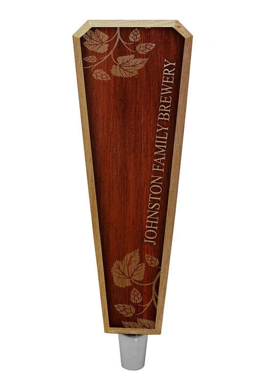 elegant-brewery-wood-beer-tap-handle-8in_web.jpg BarProducts Handcrafted Woodshop Made In The USA Oak Wood Beer Tap Handle - Flared Shape - Elegant Cherry Wood
