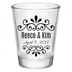 BarProducts.com CUSTOMIZABLE - 1.75oz Clear Shot Glass - Wedding Embellishment