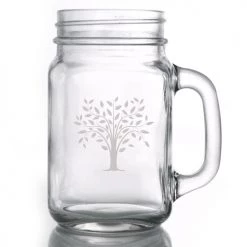 BarProducts.com BAR SUPPLIES Engraved BarConic® Glassware – 20oz. Wine Glass, 16oz. Mason Jar Mug