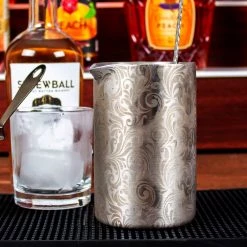 BarProducts.com SPECIAL COLLECTIONS BarConic® Etched Double Wall Mixing Glass - 18 Ounce