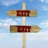 BarProducts Handcrafted Exit Wood Arrow Sign Woodshop Made In The USA