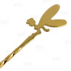 BarProducts.com BarConic® Bar Spoon - Gold Plated Cocktail Fairy - 30cm Master Mixology