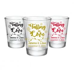 BarProducts.com CUSTOMIZABLE - 1.75oz Clear Shot Glass - Falling In Love BAR SUPPLIES