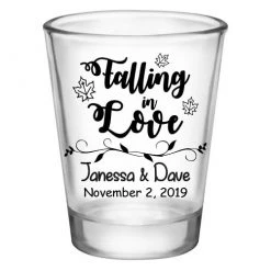 BarProducts.com CUSTOMIZABLE - 1.75oz Clear Shot Glass - Falling In Love BAR SUPPLIES
