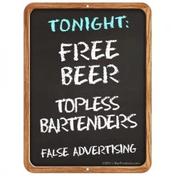 BarProducts.com BAR DECOR "False Advertising" Kolorcoat™ Metal Bar Sign
