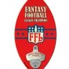 BarProducts Handcrafted Woodshop Made In The USA Fantasy Football League Champion Football Shaped Wall Bottle Opener