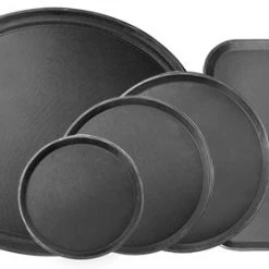BarProducts.com Black Non-Skid Fiberglass Serving Trays - Several Shapes And Sizes Super Savers