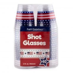 BarProducts.com Flag Print Shot Glasses - 40ct. - 2 Ounce