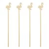 BarProducts.com BarConic® Bamboo Flamingo Swizzle Sticks - 100 Pack