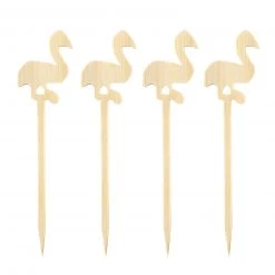 BarProducts.com BarConic® Bamboo Flamingo Cocktail Picks - 100 Pack SPECIAL COLLECTIONS