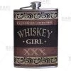 BarProducts.com Stainless Steel Hip Flask -Whiskey Girl Design - Several Size Options Flasks & Portable