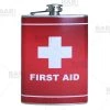 BarProducts.com Stainless Steel Hip Flask - First Aid Design - Several Size Options