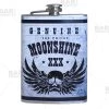 BarProducts.com Flasks & Portable Stainless Steel Hip Flask - Moonshine Design - Several Size Options