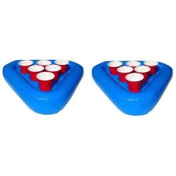 BarProducts.com HOME BAR & GIFTS Inflatable Floating Beer Pong Rack - Set Of Two