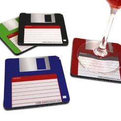 BarProducts.com Floppy Disk Foam Kolorcoat™ Coaster- 3.5 Inch Square