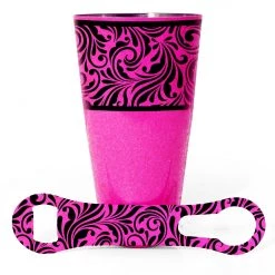BarProducts.com BAR TOOLS Printed Cocktail Shaker And V-Rod® Bar Set - Floral Swirl - Color Options