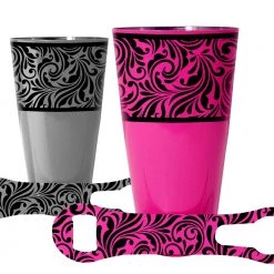 BarProducts.com BAR TOOLS Printed Cocktail Shaker And V-Rod® Bar Set - Floral Swirl - Color Options