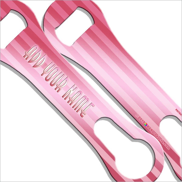 foil-effect-ayn-pink.jpg BarProducts.com ADD YOUR NAME V-ROD® Bottle Opener – Foil Wrap – Several Color Options BAR TOOLS