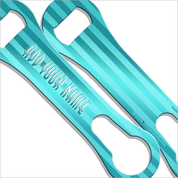 foil-effect-ayn-teal.jpg BarProducts.com ADD YOUR NAME V-ROD® Bottle Opener – Foil Wrap – Several Color Options BAR TOOLS