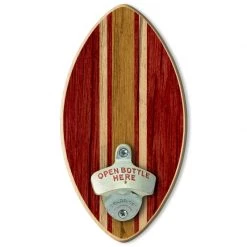 BarProducts.com Football Wall-Mounted Wooden Plaque Bottle Openers - Several Team Color Options Bartending Bottle Openers