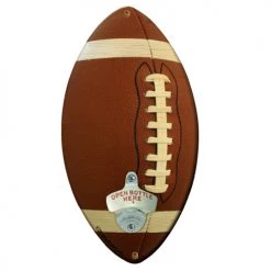 BarProducts Handcrafted Football Shaped Wall Bottle Opener