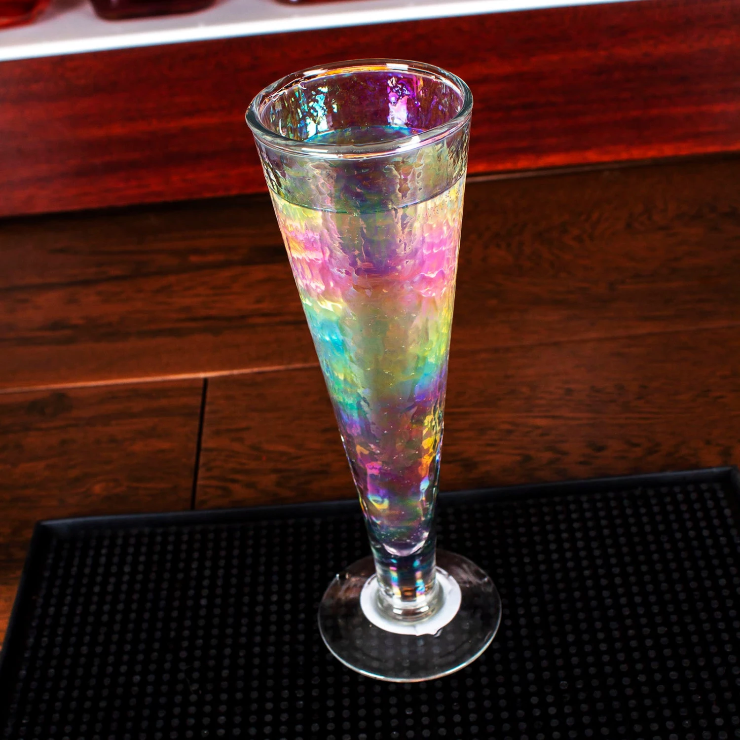 footed-Champagne-Glass-Iridescent-scene2.jpg BarProducts.com Footed Champagne Glass - Iridescent - 6 Ounce