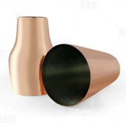 BarProducts.com BarConic® French Style 2 Piece Cocktail Shaker - Copper Plated - 20oz Master Mixology