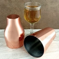 BarProducts.com BarConic® French Style 2 Piece Cocktail Shaker - Copper Plated - 20oz Master Mixology