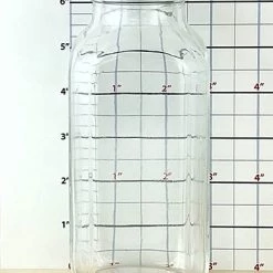 BarProducts.com French Square Craft Bartending Jar W/ Black Lid - Clear 16 Oz Craft Bottles And Jars