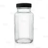 BarProducts.com French Square Craft Bartending Jar W/ Black Lid - Clear 6oz