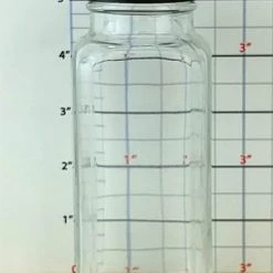 BarProducts.com French Square Craft Bartending Jar W/ Black Lid - Clear 8oz Craft Bottles And Jars