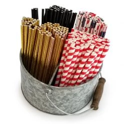 BarProducts.com Galvanized Table Caddy - Round Bar Caddies